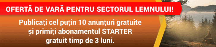 Ofertă de vară pentru firmele românești din lemn!