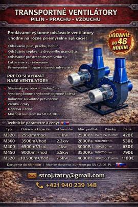 Extractor Transportné ventilátory  |  Cuptoare de aer | Echipament pentru prelucrarea lemnului | Juraj polovka šneky výroba 